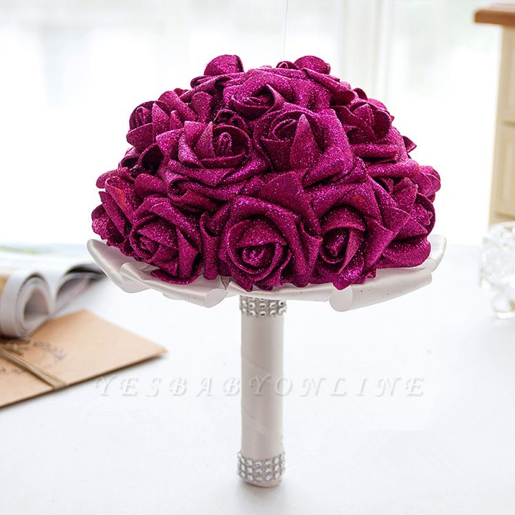 Sparkle Multiple Colors Rose Wedding Bouquet