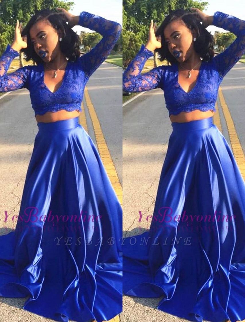 royal blue 2 piece dress