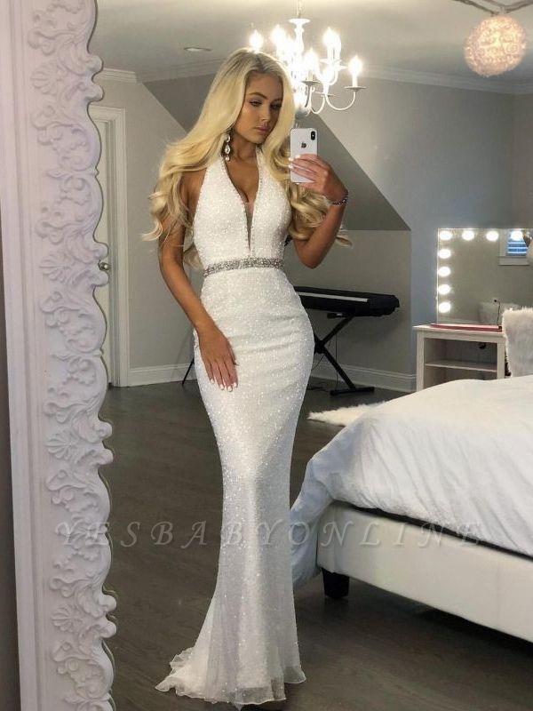 long white mermaid dress