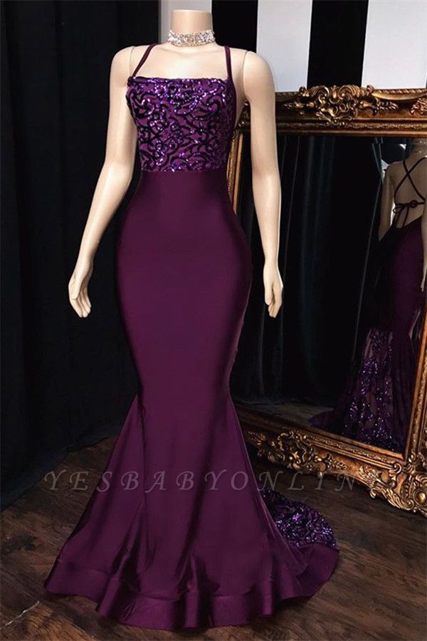 purple spaghetti strap dress