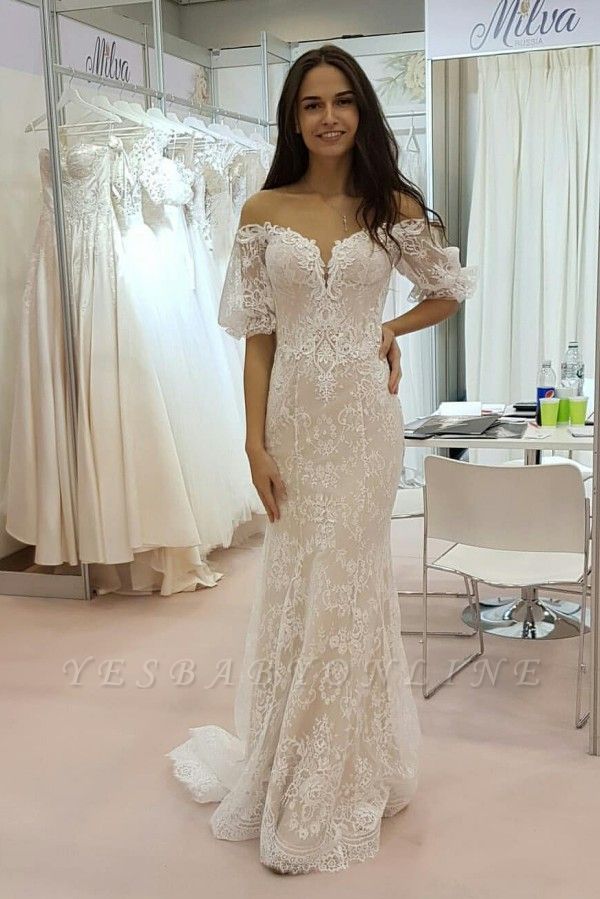 Stunning Strapless Tulle Lace Sweetheart Wedding Dress