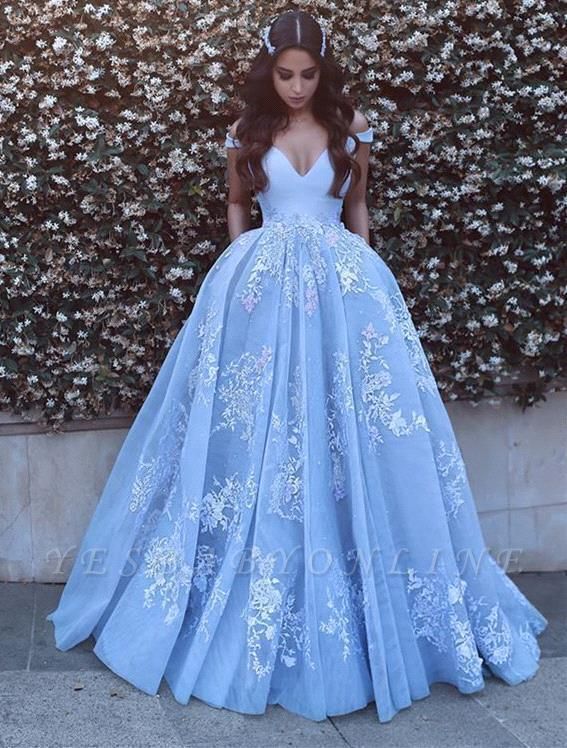 baby blue gown