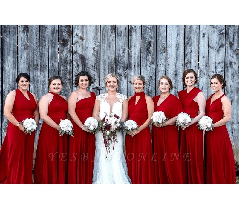 Multiway Infinity Red Bridesmaid Dresses | Convertible Wedding Party Dress