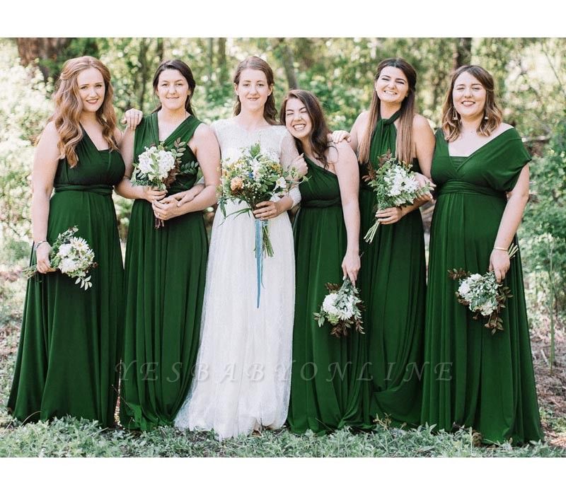 Emerald Green Multiway Infinity Bridesmaid Dresses | Convertible Wedding Party Dress