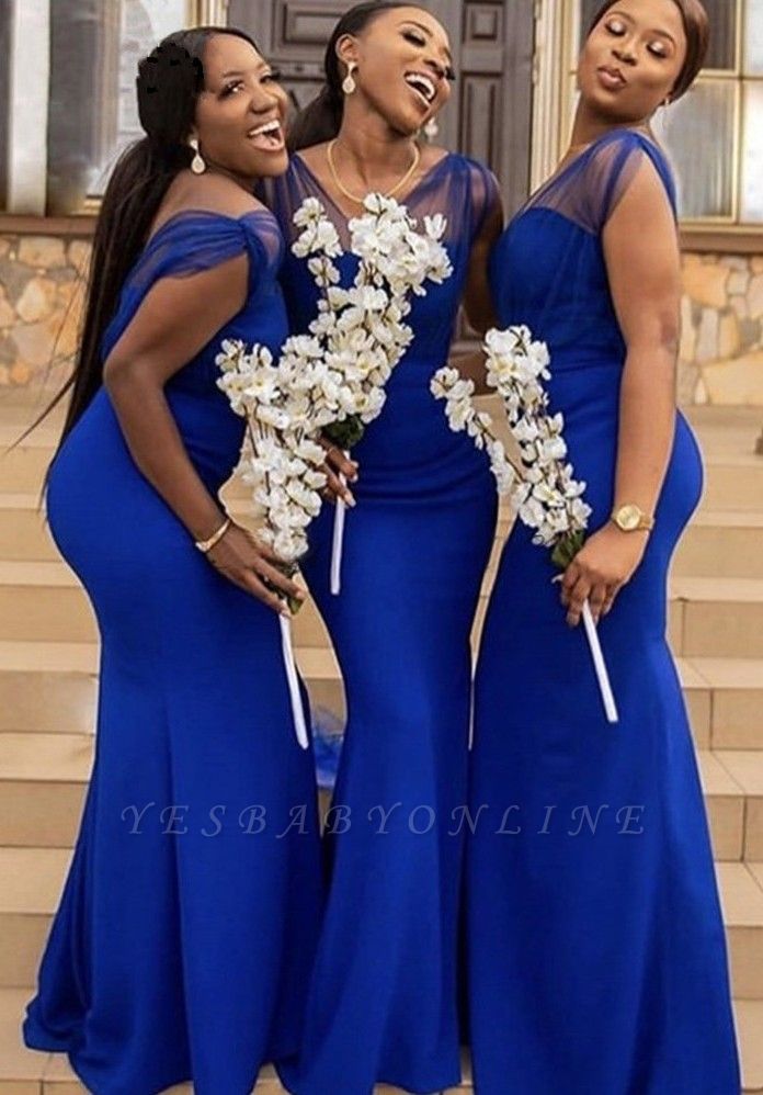 V Neck Mermaid Bridesmaid Dresses | Bridesmaid Dresses with Straps