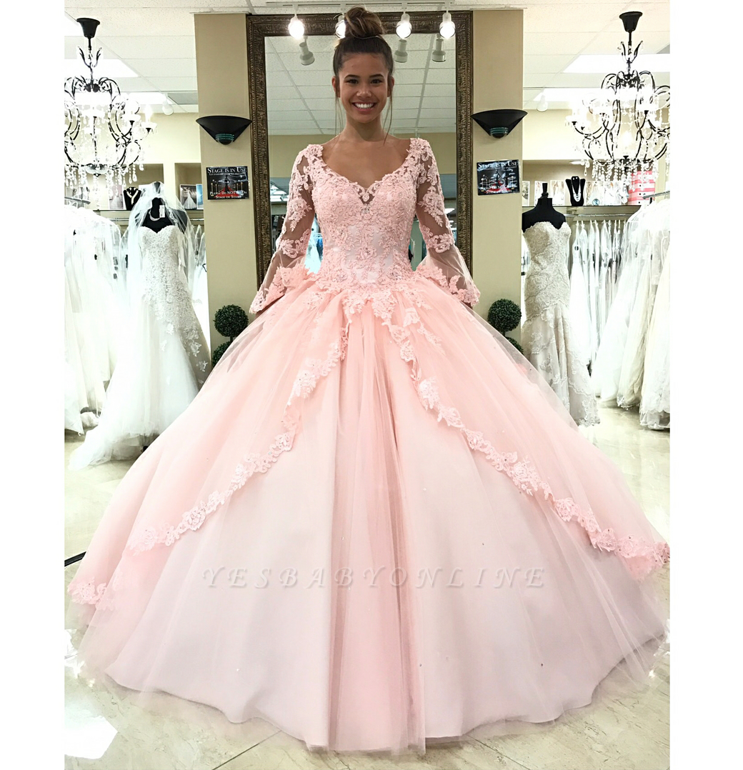 pink princess wedding dress