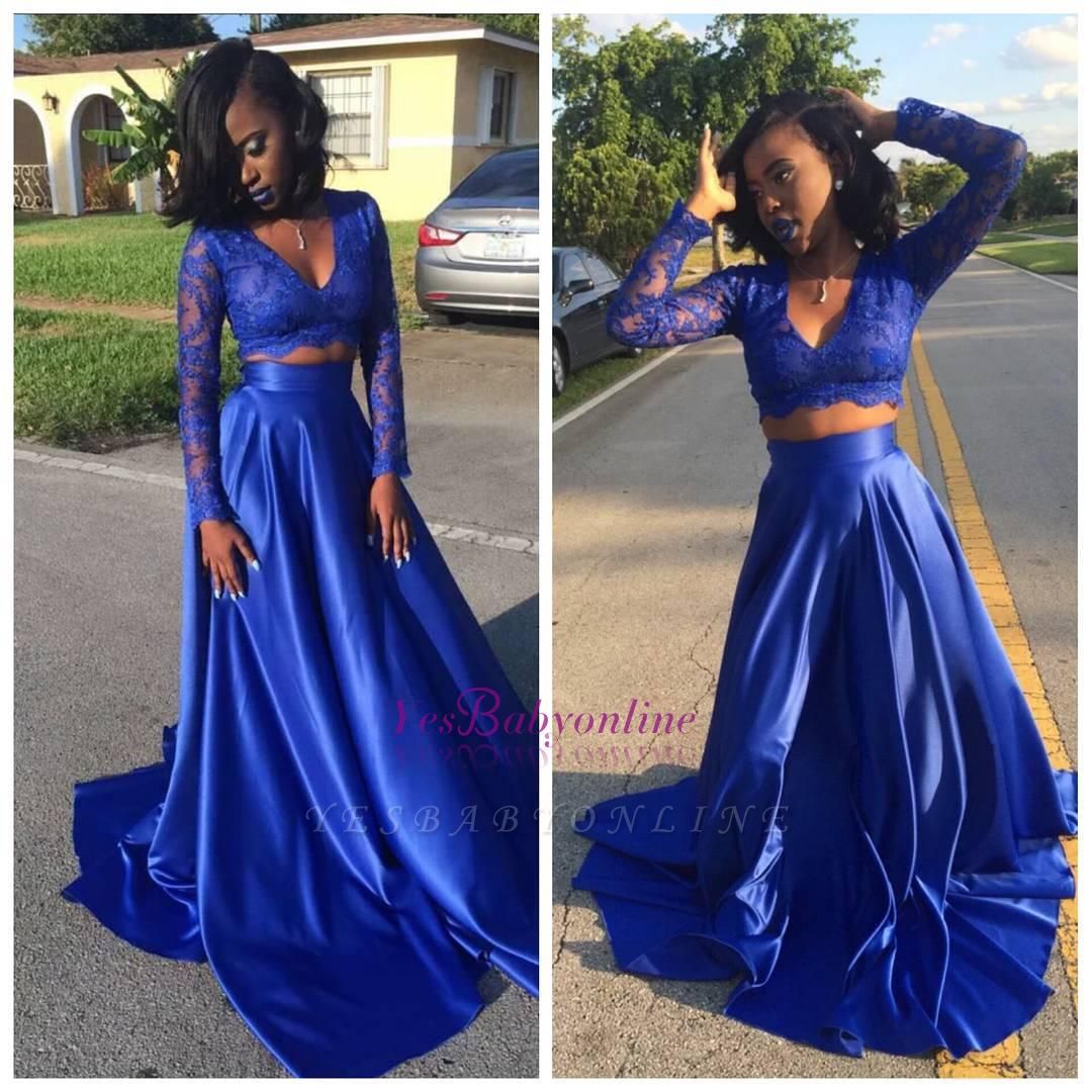 royal blue prom dress with sleeves