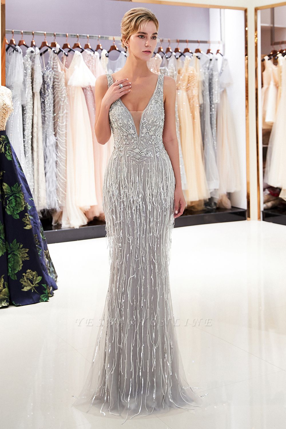 glamorous evening gown
