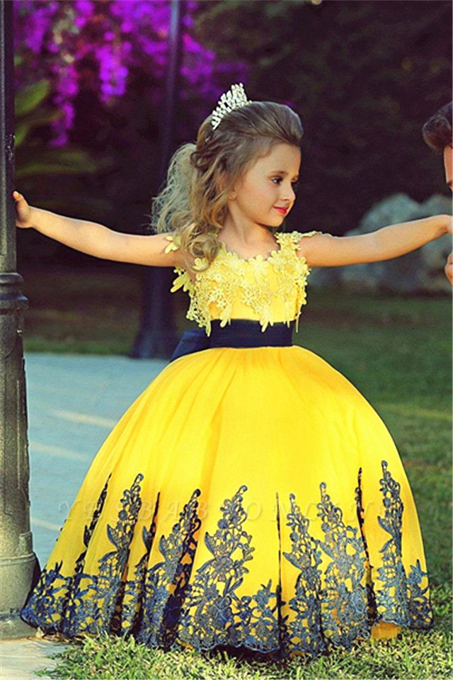 yellow pageant gown