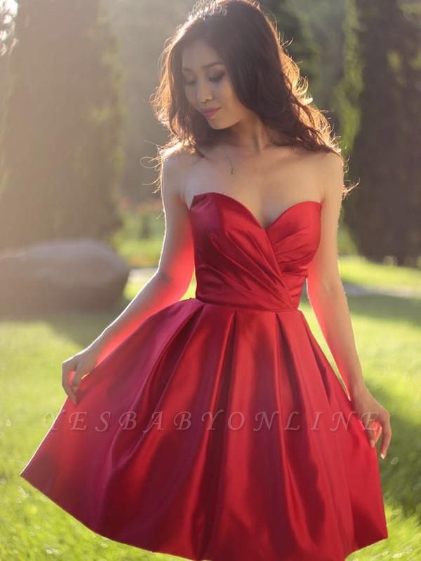short red puffy dress