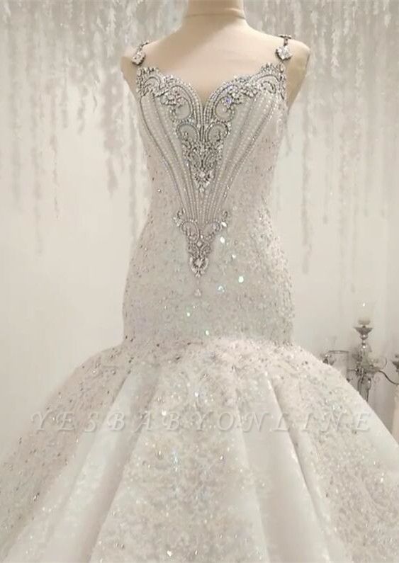 crystal mermaid wedding dress