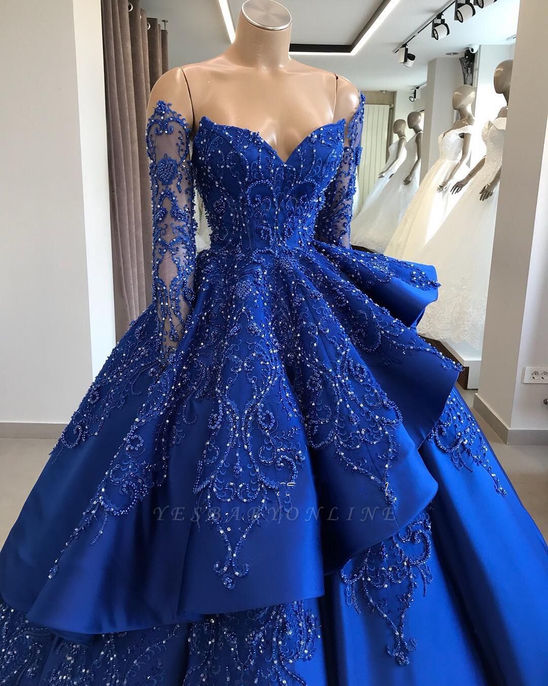 blue dress quinceanera