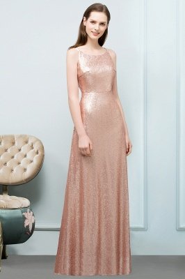 A-line Sequined Scoop Sleeveless Floor-Length Bridesmaid Dresses_1