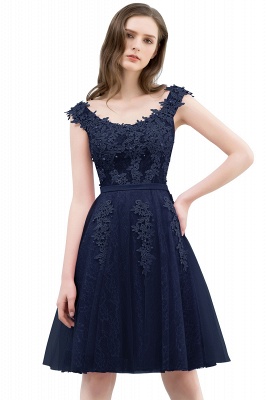 Delicate Appliques Beaded Homecoming Dresses | Elegant Short A-line Hoco Dresses_4