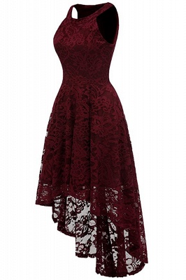 Lace Dress Female Robe Casual 1950s Rockabilly High Low Sleeveless Swing Summer Dresses