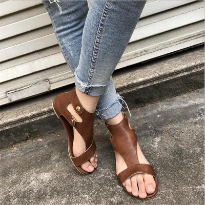 Summer Ankle Strap Women Flat Shoes_6