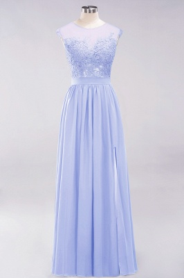 A-line  Lace Jewel Sleeveless Floor-Length Bridesmaid Dresses with Appliques_21