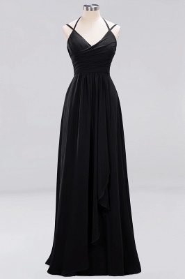 A-line  Spaghetti Straps Sleeveless Ruffles Floor-Length Bridesmaid Dresses_28