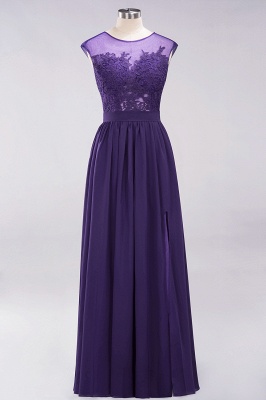 A-line  Lace Jewel Sleeveless Floor-Length Bridesmaid Dresses with Appliques_18