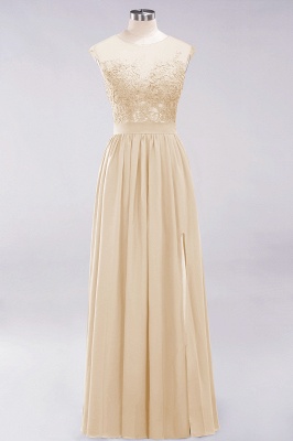 A-line  Lace Jewel Sleeveless Floor-Length Bridesmaid Dresses with Appliques_14