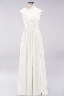 A-line  Lace Jewel Sleeveless Floor-Length Bridesmaid Dresses with Appliques_2