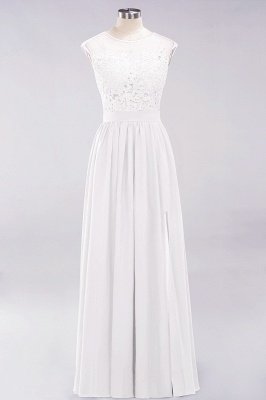 A-line  Lace Jewel Sleeveless Floor-Length Bridesmaid Dresses with Appliques_1