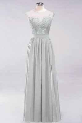 A-line  Lace Jewel Sleeveless Floor-Length Bridesmaid Dresses with Appliques_29