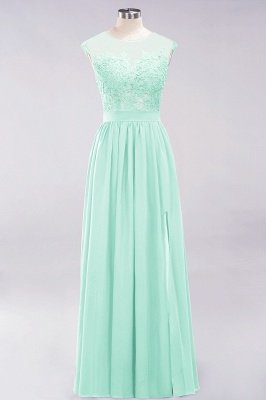 A-line  Lace Jewel Sleeveless Floor-Length Bridesmaid Dresses with Appliques_34