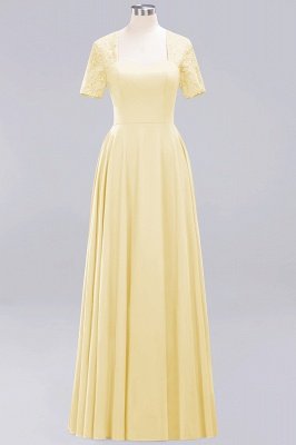 A-Line Chiffon Bridesmaid Dresses | Sweetheart Cap Sleeves Lace Wedding Party Dresses_11