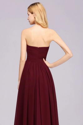 A-line  Sweetheart Strapless Ruffles Floor-length Bridesmaid Dress_8