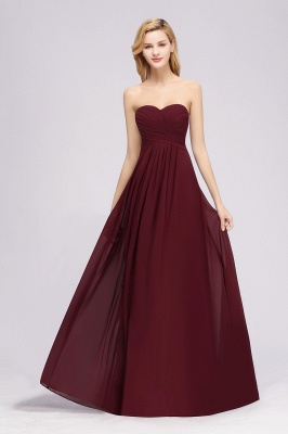 A-line  Sweetheart Strapless Ruffles Floor-length Bridesmaid Dress_3