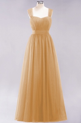 A-Line  Sweetheart Straps Sleeves Floor-Length Bridesmaid Dresses with Ruffles_13