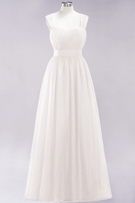 A-Line  Sweetheart Straps Sleeves Floor-Length Bridesmaid Dresses with Ruffles_2