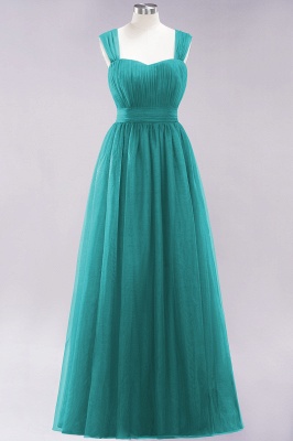 A-Line  Sweetheart Straps Sleeves Floor-Length Bridesmaid Dresses with Ruffles_31