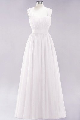 A-Line  Sweetheart Straps Sleeves Floor-Length Bridesmaid Dresses with Ruffles_1