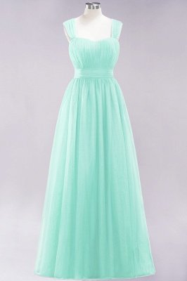 A-Line  Sweetheart Straps Sleeves Floor-Length Bridesmaid Dresses with Ruffles_34
