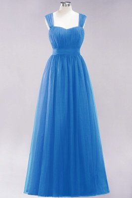 A-Line  Sweetheart Straps Sleeves Floor-Length Bridesmaid Dresses with Ruffles_24