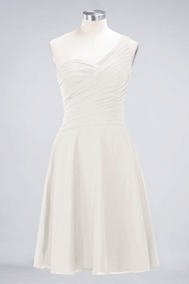 A-Line One-Shoulder Sweetheart Sleeveless Knee-Length  Bridesmaid Dress with Ruffles_2