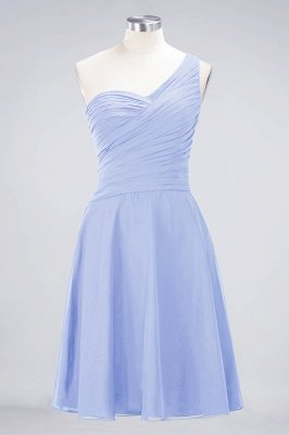 A-Line One-Shoulder Sweetheart Sleeveless Knee-Length  Bridesmaid Dress with Ruffles_21
