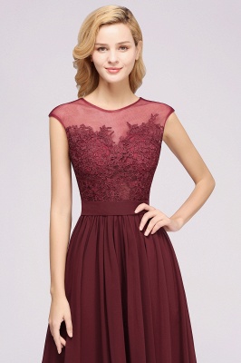 A-line  Lace Jewel Sleeveless Floor-Length Bridesmaid Dresses with Appliques_40