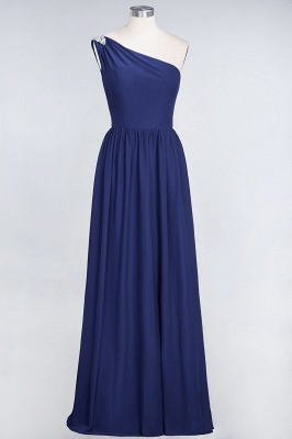 A-Line One-Shoulder Sleeveless Ruffles Floor-Length  Bridesmaid Dress with Beadings_25