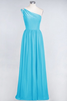 A-Line One-Shoulder Sleeveless Ruffles Floor-Length  Bridesmaid Dress with Beadings_23