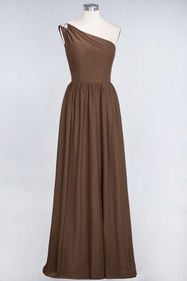 A-Line One-Shoulder Sleeveless Ruffles Floor-Length  Bridesmaid Dress with Beadings_12