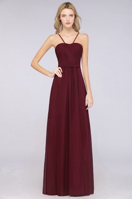 A-Line Sweetheart Spaghetti-Straps Backless Floor-Length  Bridesmaid Dress with Ruffles_1