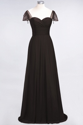 A-Line Sweetheart Cap-Sleeves Ruffle Floor-Length  Bridesmaid Dress with Beadings_11