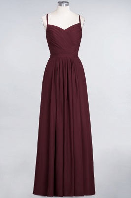 A-Line Spaghetti-Straps Sweetheart Sleeveless Floor-Length  Bridesmaid Dress with Ruffles_10