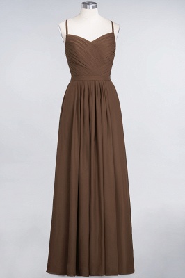 A-Line Spaghetti-Straps Sweetheart Sleeveless Floor-Length  Bridesmaid Dress with Ruffles_12