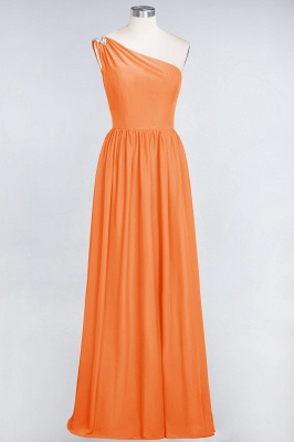 A-Line One-Shoulder Sleeveless Ruffles Floor-Length  Bridesmaid Dress with Beadings_15