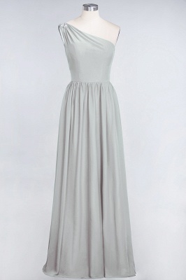 A-Line One-Shoulder Sleeveless Ruffles Floor-Length  Bridesmaid Dress with Beadings_29
