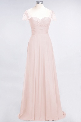 A-Line Sweetheart Cap-Sleeves Ruffle Floor-Length  Bridesmaid Dress with Beadings_5